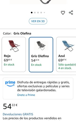 Silla de camping plegable