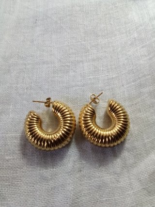 Pendientes Aros Gruesos Dorados