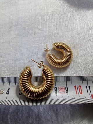 Pendientes Aros Gruesos Dorados
