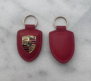 Llavero Porsche Cuero Rojo nuevo