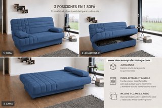 Sofá Cama con Arcón Multicolor