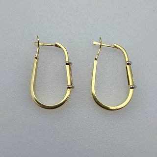 Pendientes Oro 18K Diamantes 6.22gr 3cm