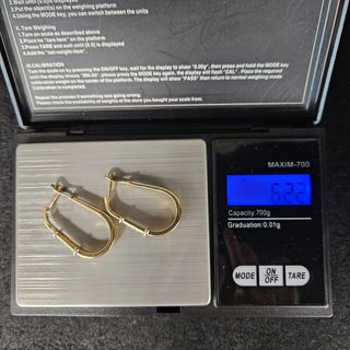 Pendientes Oro 18K Diamantes 6.22gr 3cm