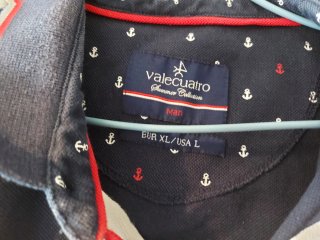 Polo Vale4 Azul con Anclas