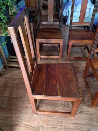 Conjunto 4 Sillas Madera Maciza
