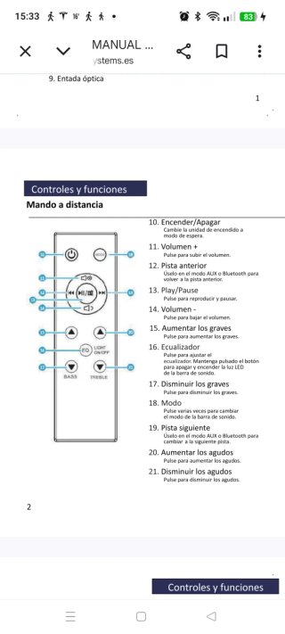 Barra de Sonido TD Systems Negra
