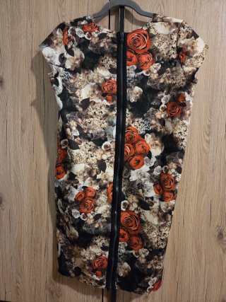 Abito Dixie donna fantasia floreale rosso