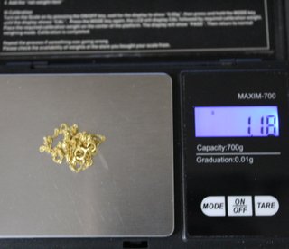 Cadena de oro de 18k. Peso: 1.18 gr.