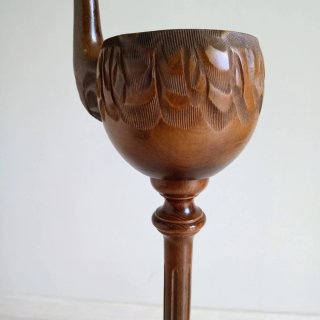 Grande posacenere in legno intagliato