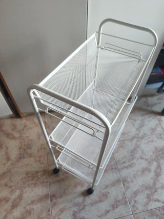 Carro auxiliar 3 estantes blanco