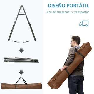Hamaca con Soporte Plegable 2 en 1 Tendedero