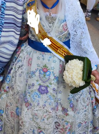 Abito da fallera per bambina di 5 anni con accessori