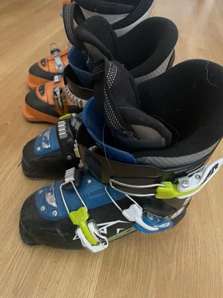 Botas de esquí Naranja y Azul