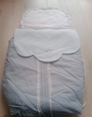 Saco capazo bebé reversible blanco