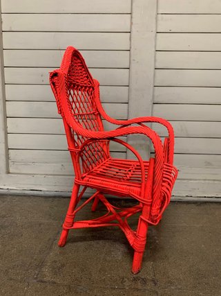 Silla de mimbre decorativa vintage