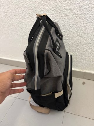 Mochila Pañalera Pipi Bear Gris