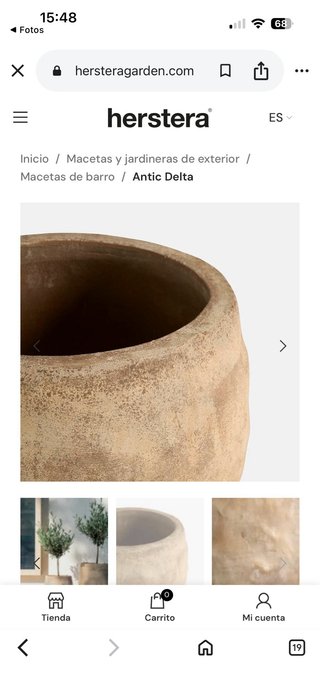 Set 3 Maceteros Terracota Beige
