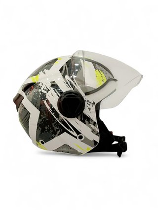 CASCO MOTO UNIK VENUS FS-760 BLANCO Y GRIS TALLA L + FUNDA