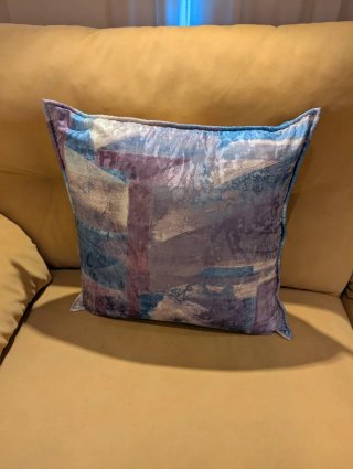 Cojín Decorativo Flores Satén Blanco