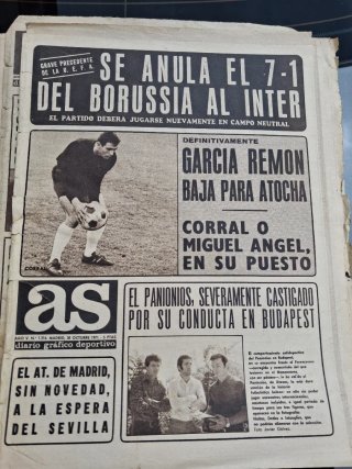 Periódico AS Fútbol 18 Febrero 1971