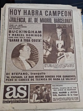 Periódico AS Fútbol 18 Febrero 1971