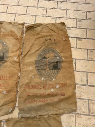 Lote 6 sacos Potasa de Alsacia cigüeña