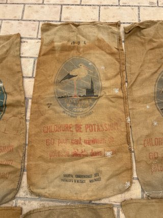 Lote 6 sacos Potasa de Alsacia cigüeña
