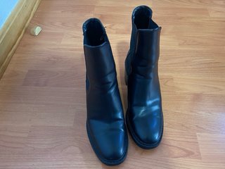 Botines Zara Tacón Negro Talla 38