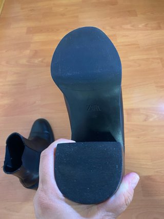 Botines Zara Tacón Negro Talla 38