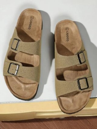 Sandalias ●TALLA 42● LIUGEO Beige
