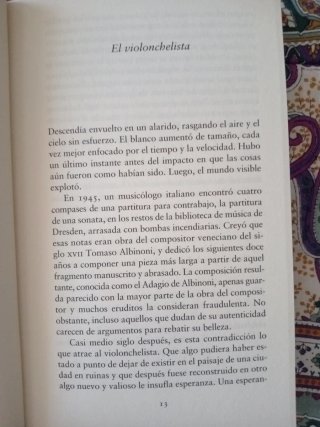 2 libros"El VIOLONCHELISTA DE SARAJEVO"3y5€+regalo