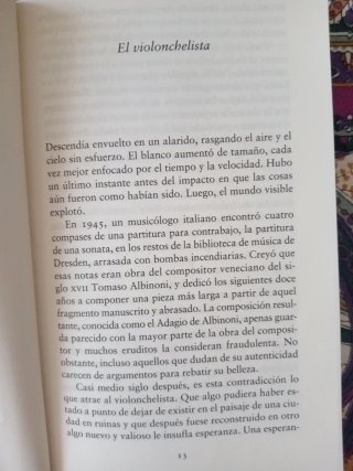 2 libros"El VIOLONCHELISTA DE SARAJEVO"3y5€+regalo