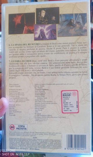 Vhs "Record of Lodoss War" Vol.3 - Yamato Series *