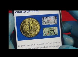 MONEDA QUARTER DOLAR.1994P.ERROR DOBLE PICO ÁGUILA