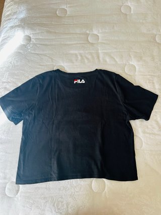 T-shirt Fila Nera Logo Iconico Vintage Y2K Taglia