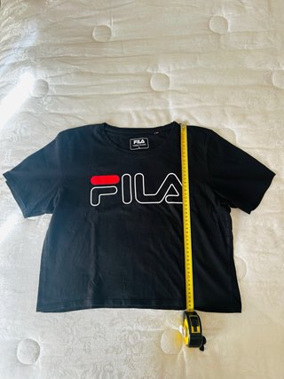 T-shirt Fila Nera Logo Iconico Vintage Y2K Taglia