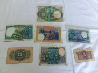 Lote 7 Billetes Antiguos España 1925-1935.