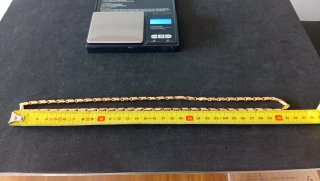 Cadena Oro Ley 18k Artesanal Diseño Único