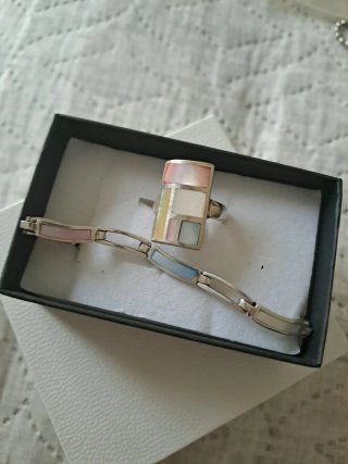 Conjunto Plata: Anillo y Pulsera