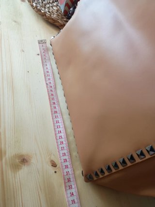 Bolso Piel Grande Marrón Nuevo con Etiquetas