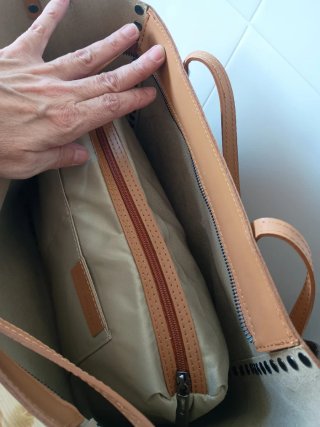 Bolso Piel Grande Marrón Nuevo con Etiquetas
