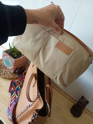 Bolso Piel Grande Marrón Nuevo con Etiquetas