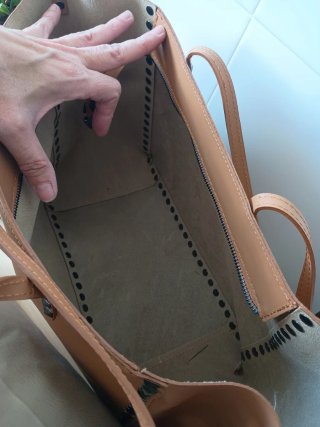 Bolso Piel Grande Marrón Nuevo con Etiquetas