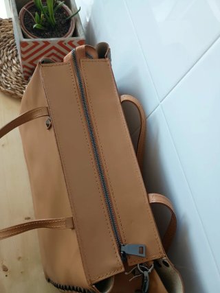 Bolso Piel Grande Marrón Nuevo con Etiquetas