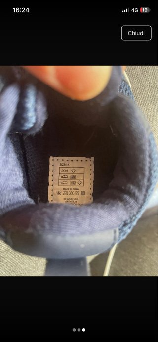 Scarpe bimbo blu mai usate