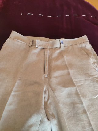 Pantalón de lino beige