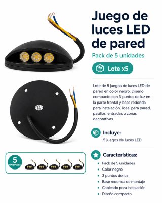 5 Luces LED 12V para Caravana/Barco