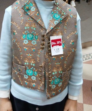 Chaleco fallero niño estampado floral
