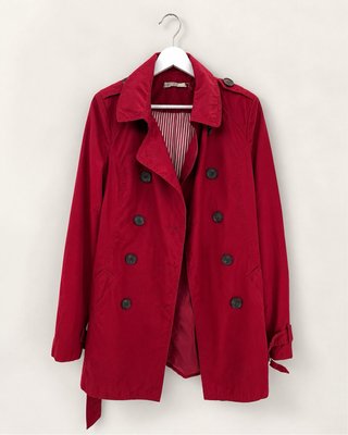 Gabardina Zara Basic vino Talla M
