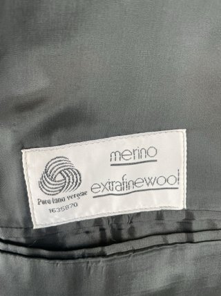 Abito sartoriale uomo lana fine vintage grigio